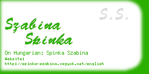 szabina spinka business card